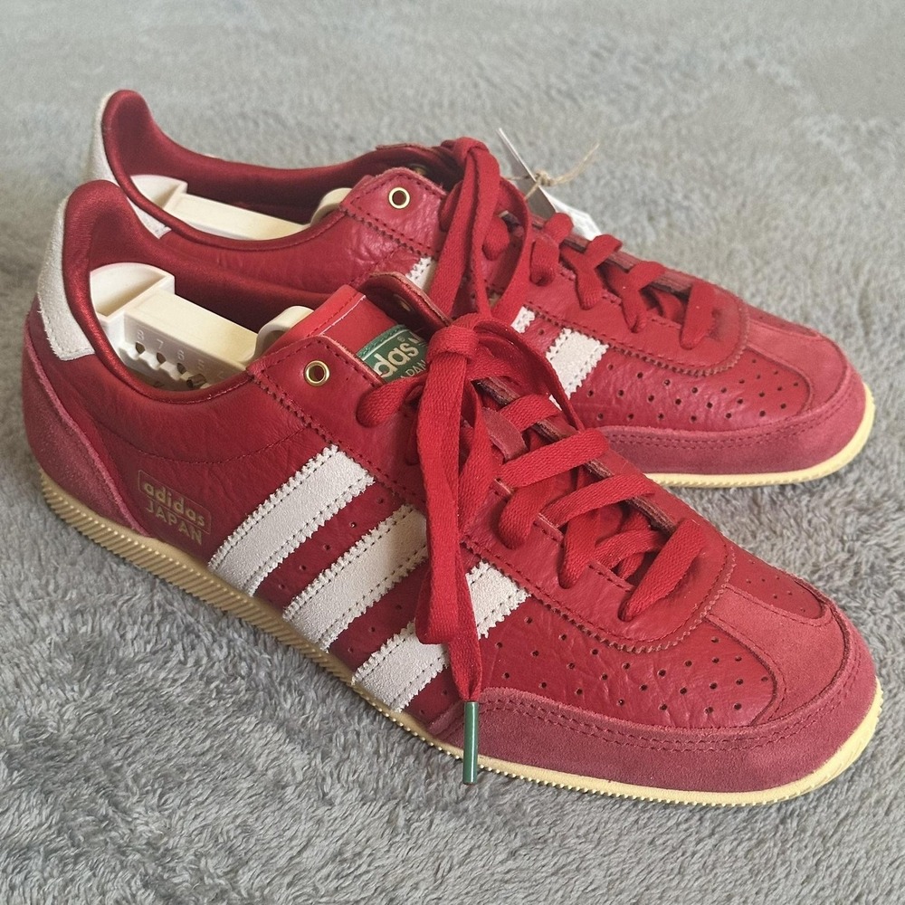 ADIDAS Japan W Womens 8 Red Leather Suede Low Top Sneakers Originals IG4507